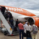 Passengers boarding a delayed Gatwick to Glasgow flight on Monday (Picture: The Scotsman)