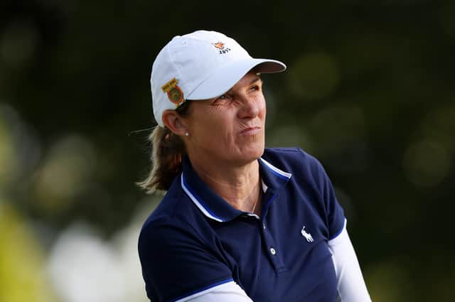 Sarah Ingram captained Team USA to victory over GB & Ireland in the 2021 Curtis Cup. (Photo by Rich Schultz/Getty Images)