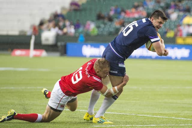 Blair Kinghorn in action for Scotland against Canada during the 2018 tour match in Edmonton.  (Picture: Gary Hutchison/SNS)