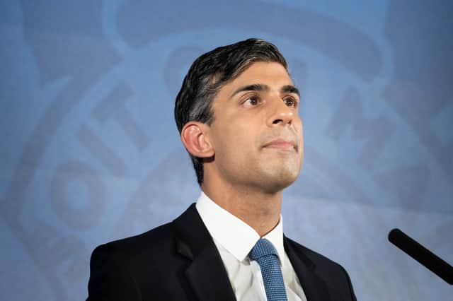 Prime Minister Rishi Sunak during his first major domestic speech of 2023 at Plexal, Queen Elizabeth Olympic Park in east London. Picture: PA