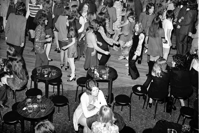 Dancing at the White Elephant discoteque at Fountainbridge in Edinburgh January 1972.