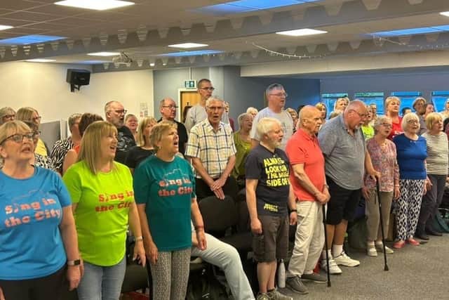 The Sing in the City choir in Dunfermline