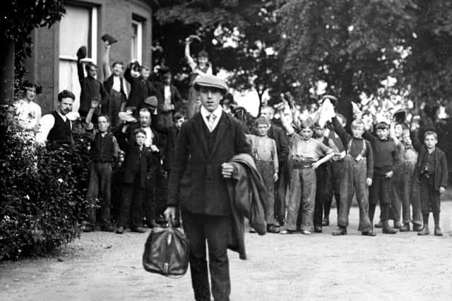 Boy leaves training farm for new life in Canada in 1912. PIC: Home Children Canada.