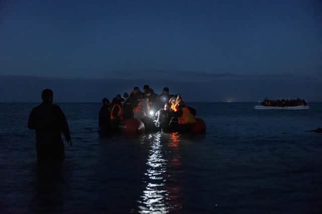 Unlike these people preparing to cross the English Channel, the author of this article was able to get a visa to come to the UK, but the process was still extraordinarily difficult (Picture: Marc Sanye/AFP via Getty Images)