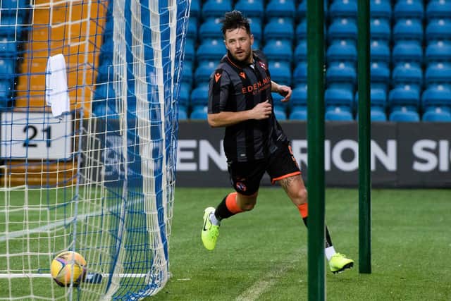 Marc McNulty opened the scoring at Rugby Park. (Photo by Sammy Turner / SNS Group)