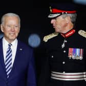 US President Joe Biden is welcomed as he arrives on Air Force One at Cornwall Airport Newquay ahead of the G7 summit (Photo: Phil Noble/PA Wire ).