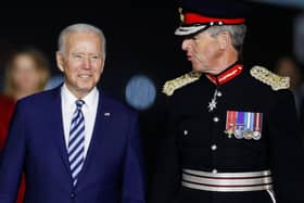 US President Joe Biden is welcomed as he arrives on Air Force One at Cornwall Airport Newquay ahead of the G7 summit (Photo: Phil Noble/PA Wire ).