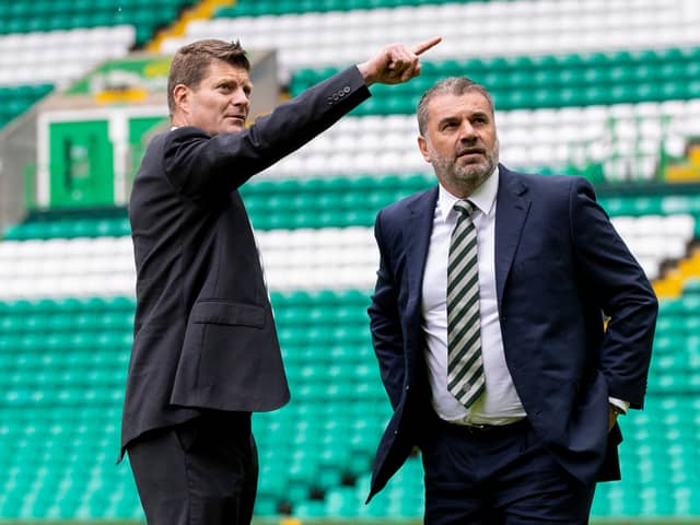 Celtic chief executive Dom McKay (left) and head coach Ange Postecoglou are both happy with the club's summer transfer business. (Photo by Craig Williamson / SNS Group)