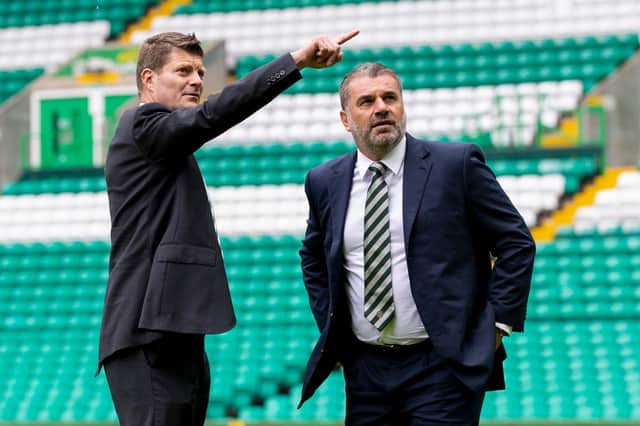 Celtic chief executive Dom McKay (left) and head coach Ange Postecoglou are both happy with the club's summer transfer business. (Photo by Craig Williamson / SNS Group)