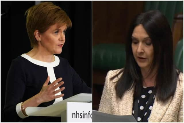 First Minister Nicola Sturgeon and Margaret Ferrier