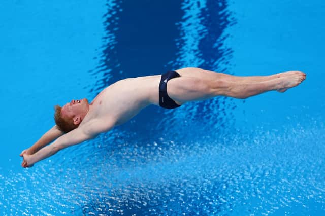 James Heatly competes in the Men's 3m Springboard Preliminary Round