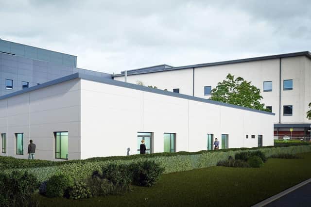 An artist's impression of how the new National Treatment Centre inpatient ward at Forth Valley Royal Hospital in Larbert will look when completed. Image: Contributed