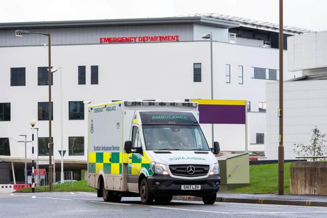 An ambulance outside Edinburgh Royal Infirmary