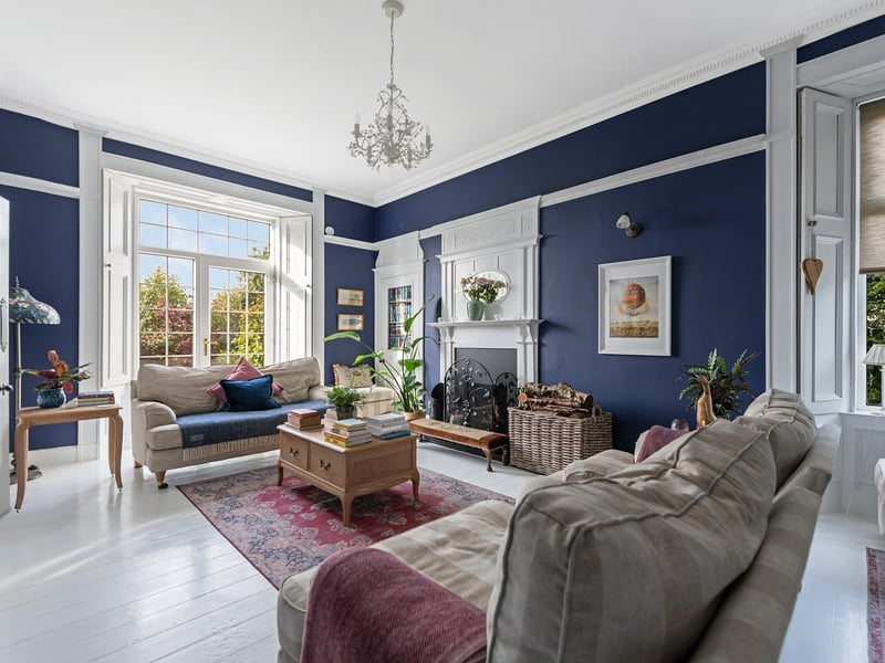 Interior: A welcoming hallway leads to a lounge with elegant double doors opening to the front garden, a large bay-windowed dining room, which is ideal for entertaining, a hand-crafted kitchen with AGA, and third bedroom. Two of the first-floor bedrooms are ensuite, while the sixth is currently used as an office.