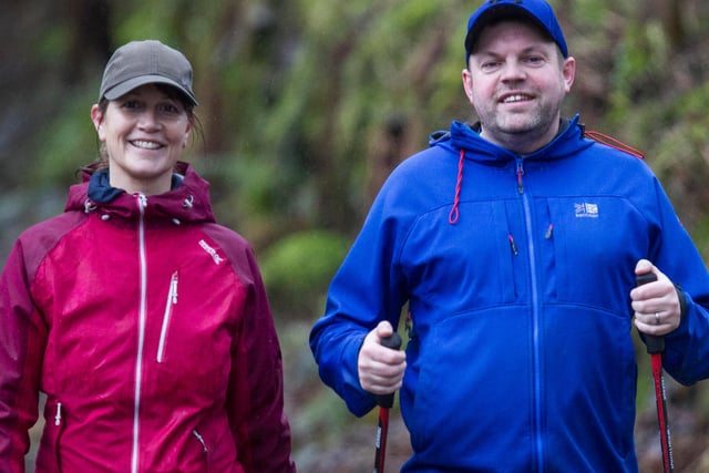 Bryan and Helen Hoggan, of Selkirk, taking part in Sunday's walk