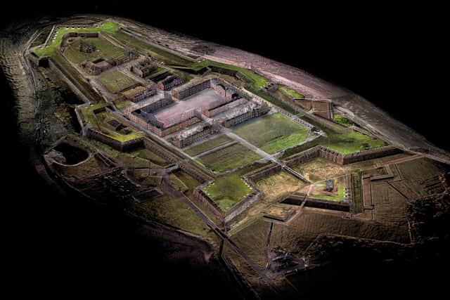 The image of Fort George which was created after 26 billion measurements were taken of the military site which overlooks the Moray Firth. PIC: HES.