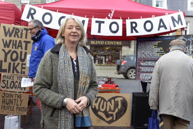 Claudia Zieske during Room to Roam, one of Deveron Arts' most famous projects. PIC: Alan Dimmick