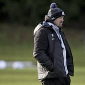 Scotland head coach Gregor Townsend surveys training ahead of the clash with France.
