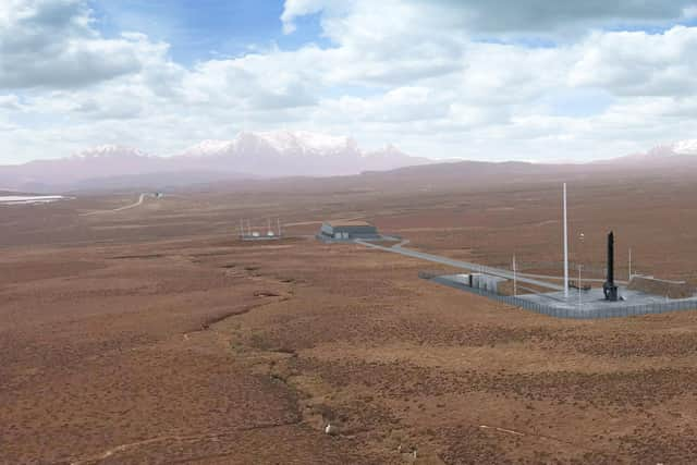 An artist's impression of Space Hub Sutherland, which is set to be built on working crofts in the far north of Scotland after a landmark ruling by the Scottish land Court