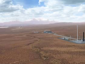 An artist's impression of Space Hub Sutherland, which is set to be built on working crofts in the far north of Scotland after a landmark ruling by the Scottish land Court