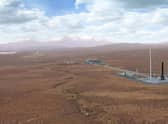 An artist's impression of Space Hub Sutherland, which is set to be built on working crofts in the far north of Scotland after a landmark ruling by the Scottish land Court