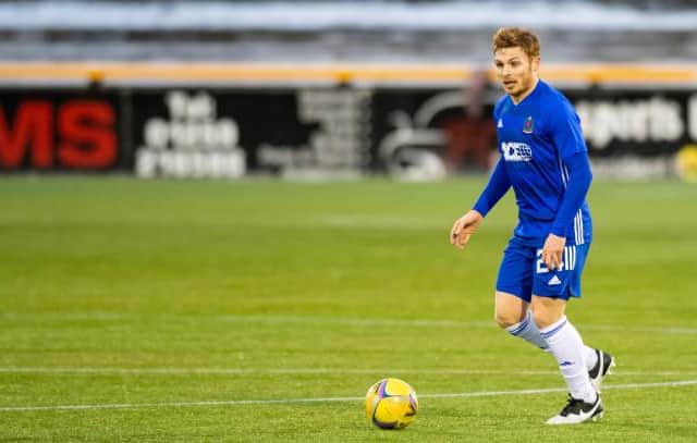 Cove Rangers Fraser Fyvie in action during a Scottish Cup tie between Alloa Athletic and Cove Rangers at The Indodrill Stadium, on January 09, 2021, in Alloa, Scotland. (Photo by Mark Scates / SNS Group)