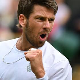 Cameron Norrie on the way to another straight-sets victory and another career milestone.