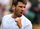 Cameron Norrie on the way to another straight-sets victory and another career milestone.