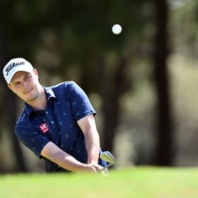 Jack McDonald in action during day one of the Bain's Whisky Cape Town Open at Royal Cape Golf Club. Picture: Johan Rynners/Getty Images.