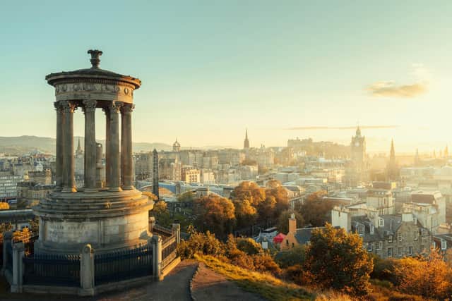 Edinburgh city skyline from Calton Hill. The Scottish capital remains one of the top destinations for staycationers.