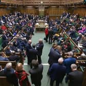 MP's gather in the House of Commons, London, ahead of the second reading vote of the Safety of Rwanda (Asylum and Immigration) Bill. Photo: House of Commons/UK Parliament/PA Wire