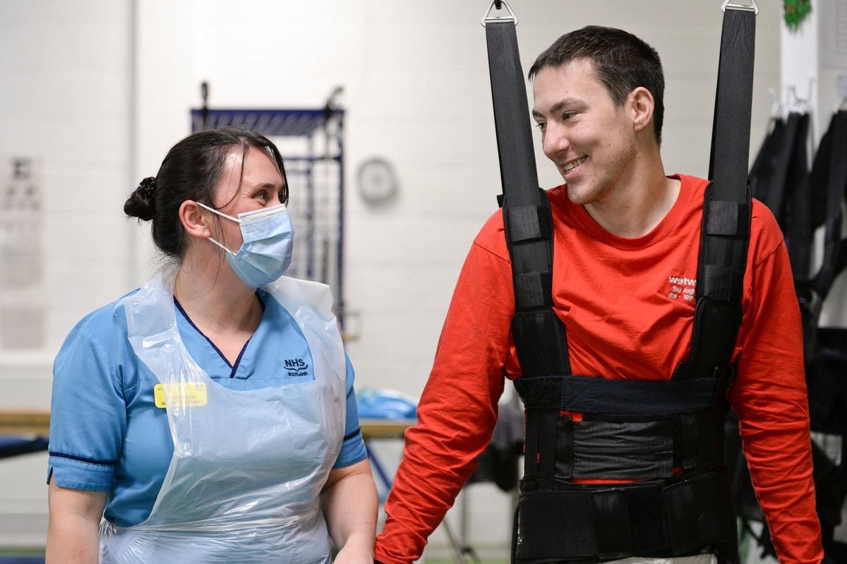 Robotic therapy gives paralysed man hope of walking daughters down the aisle