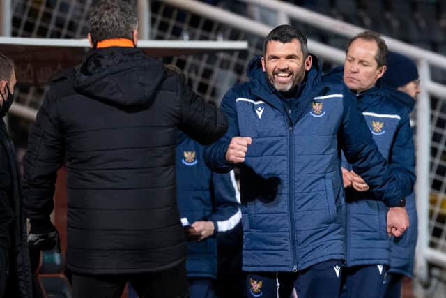 St Johnstone manager Callum Davidson: happy his side got three points against ten man St Mirren despite under-par display (Photo by Ross Parker / SNS Group)