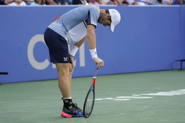 Andy Murray toiled physically in the final set against Mikael Ymer of Sweden.