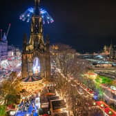 The traditional markets along Princes Street Gardens. Picture: Ian Georgeson