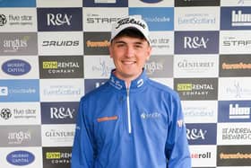 Sam Locke pictured after winning the Barassie Links Masters by three shots. Picture: Tartan Pro Tour