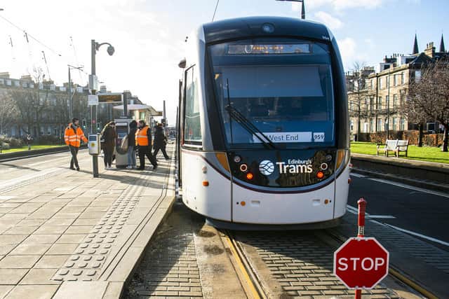 The tram line currently ends in York Place on the eastern edge of Edinburgh city centre. Picture: Lisa Ferguson