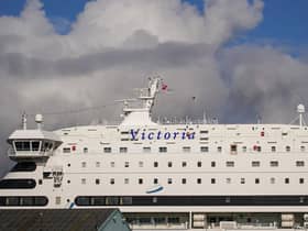 The MS Victoria cruise ship in Leith hosts refugee families from Ukraine.