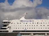 The MS Victoria cruise ship in Leith hosts refugee families from Ukraine.