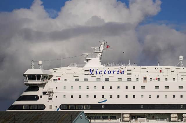 The MS Victoria cruise ship in Leith hosts refugee families from Ukraine.