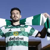 New Celtic signing Nicolas Kuhn was paraded at Parkhead on Wednesday. (Photo by Craig Foy / SNS Group)