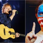 Left, Ed Sheeran, and right, Lewis Capaldi.