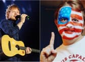 Left, Ed Sheeran, and right, Lewis Capaldi.
