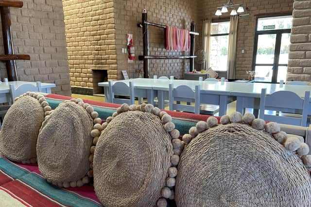 Hidden in an oasis of Alamo trees, Hosteria de Altura El Penon is a cosy retreat. Pic: Sarah Marshall/PA.