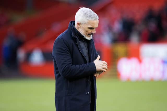 Jim Goodwin explained his tactical approach in Aberdeen's 1-0 defeat by Celtic.