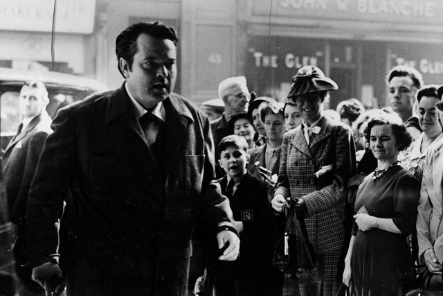 Actor and director Orson Welles arrives at the Cameo Cinema during the 1953 Edinburgh Film Festival to give a lecture where he declared that "the film industry is dying".