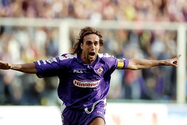 Fiorentina and their prestigious past with Gabriel Batistuta are the mouthwatering tie. Picture: Allsport UK /Allsport