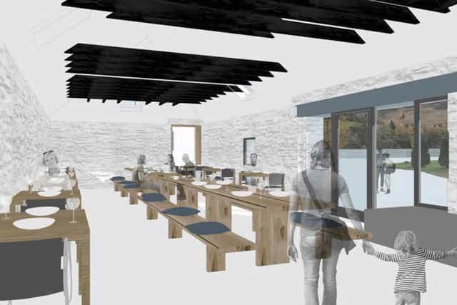 How the Wee Crook - a licensed bistro to be created in an old steading - will look. Due to open in Spring next year, the bistro will help fund the re-opening of the original inn. PIC: Contributed.