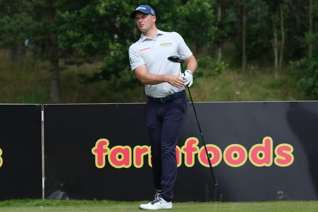 David Law in action on the Hawkshull Course at Newmachar in the first round of the Farmfoods Scottish Challenge presented by The R&A. Picture: Farmfoods Scottish Challenge