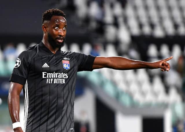 Lyon striker Moussa Dembele is said to have gone down with a muscle injury ahead of the match with Rangers. Picture: Getty